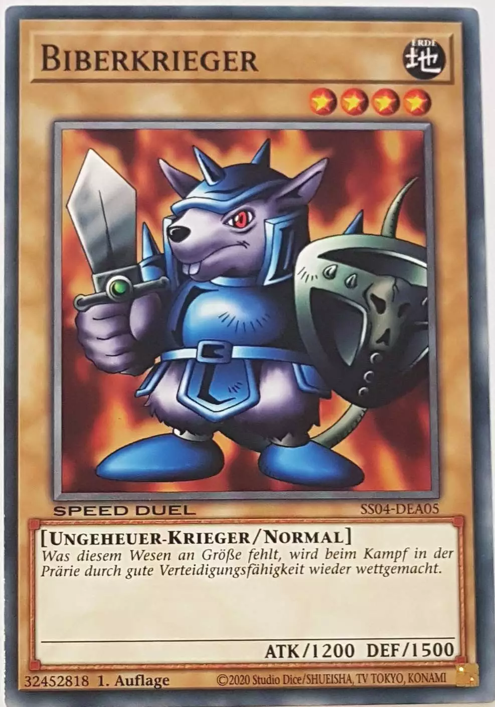 Biberkrieger SS04-DEA05 ist in Common Yu-Gi-Oh Karte aus Match of the Millennium 1.Auflage