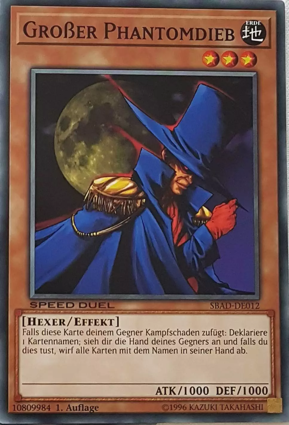 Großer Phantomdieb SBAD-DE012 ist in Common Yu-Gi-Oh Karte aus Speed Duel Attack from the Deep 1. Auflage