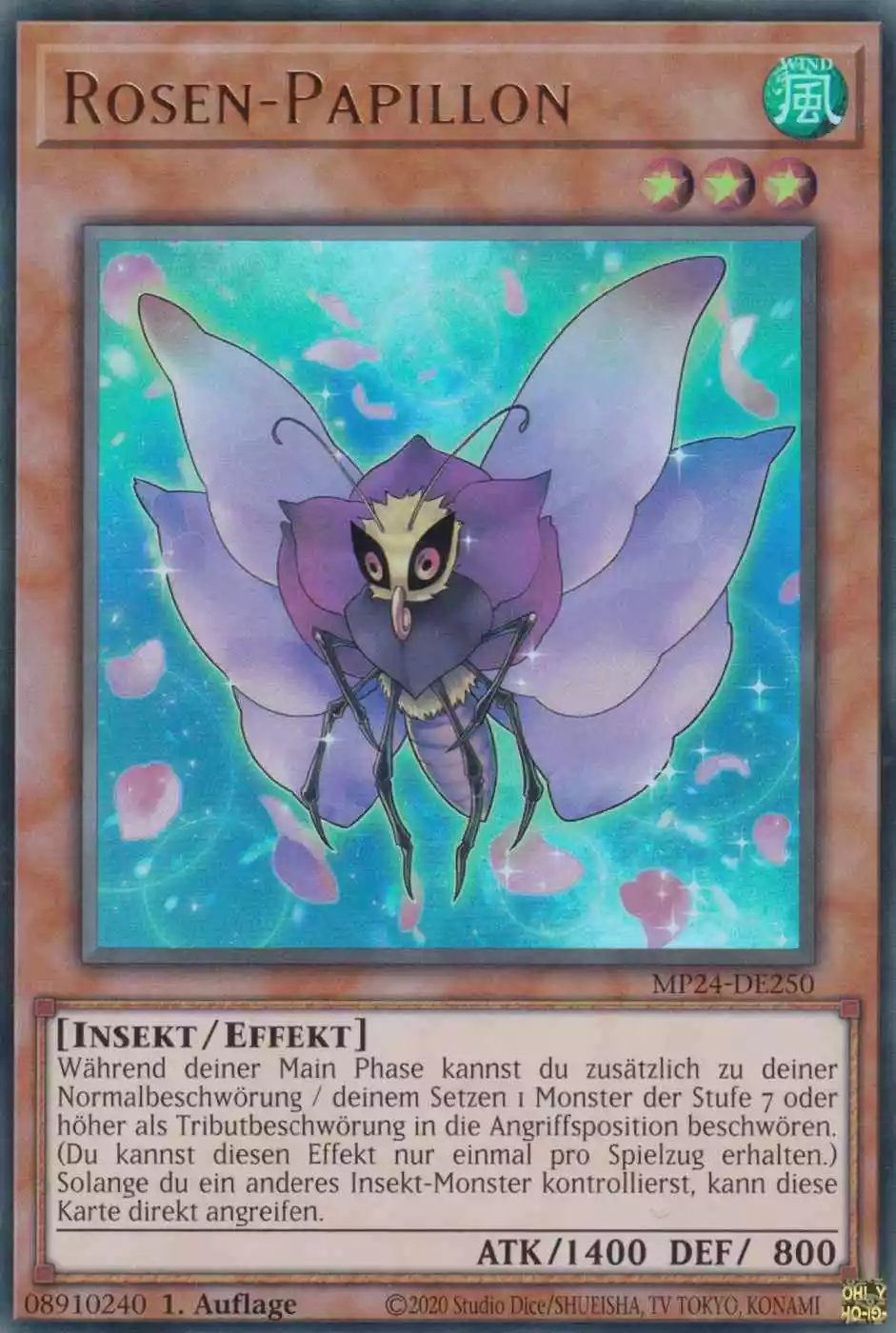 Rosen-Papillon Ultra Rare MP24-DE250 Yugioh Karte Rosen-Papillon MP24-DE250 ist in Ultra Rare Yu-Gi-Oh Karte aus 25th Anniversary Tin Dueling Mirrors 1.Auflage