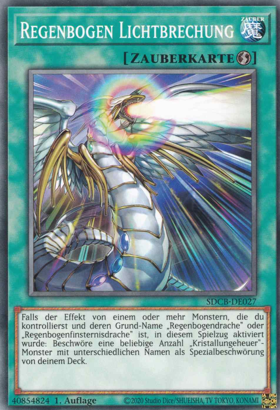 Regenbogen Lichtbrechung SDCB-DE027 ist in Common Yu-Gi-Oh Karte aus Structure Deck: Legend of the Crystal Beasts 1.Auflage