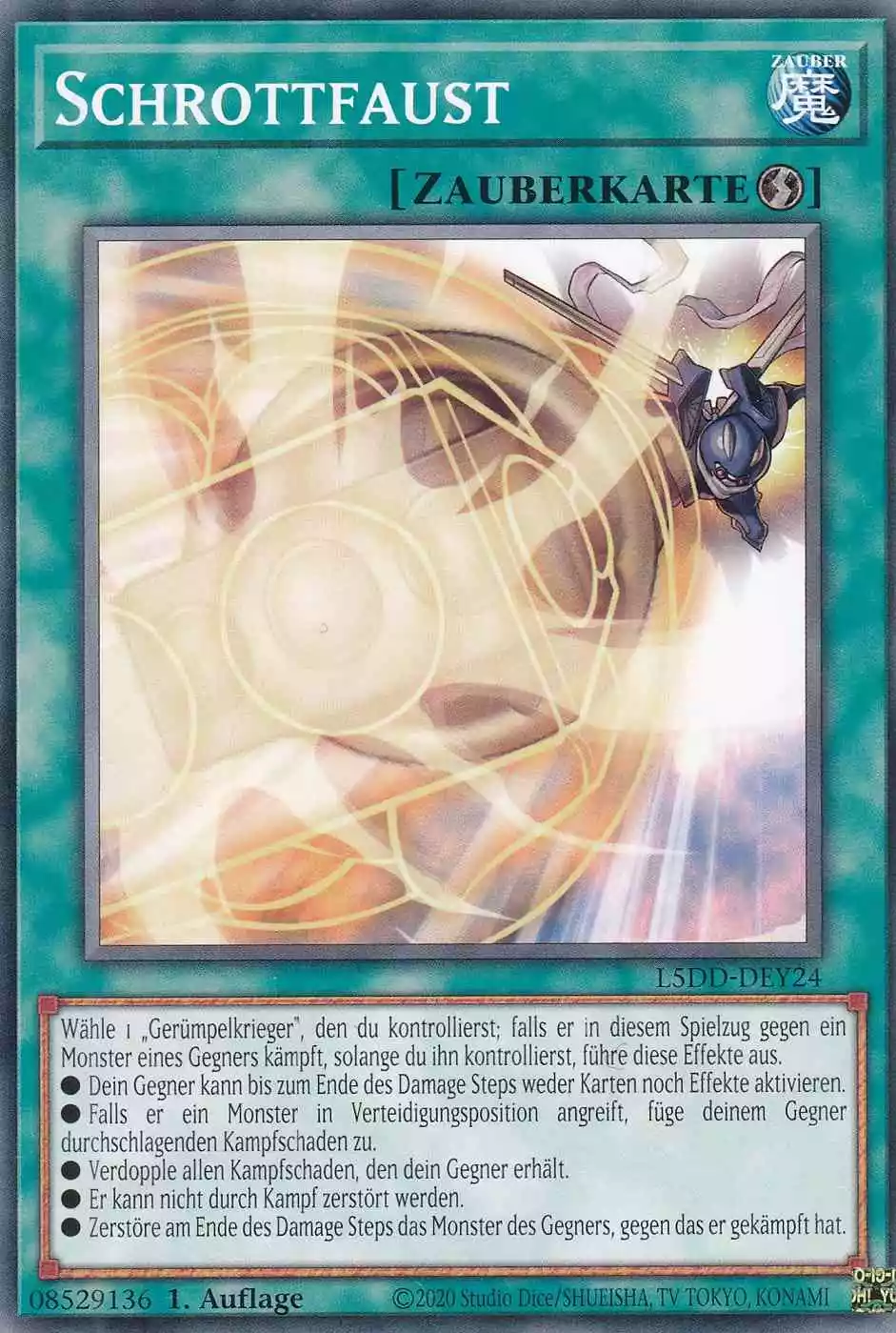 Schrottfaust L5DD-DEY24 ist in Common Yu-Gi-Oh Karte aus Legendary 5D’s Decks 1.Auflage