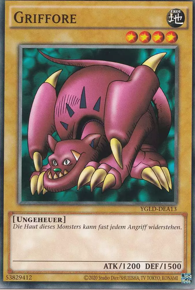 Griffore YGLD-DEA13 ist in Common Yu-Gi-Oh Karte aus Yugis Legendary Decks - King of Games unlimitiert