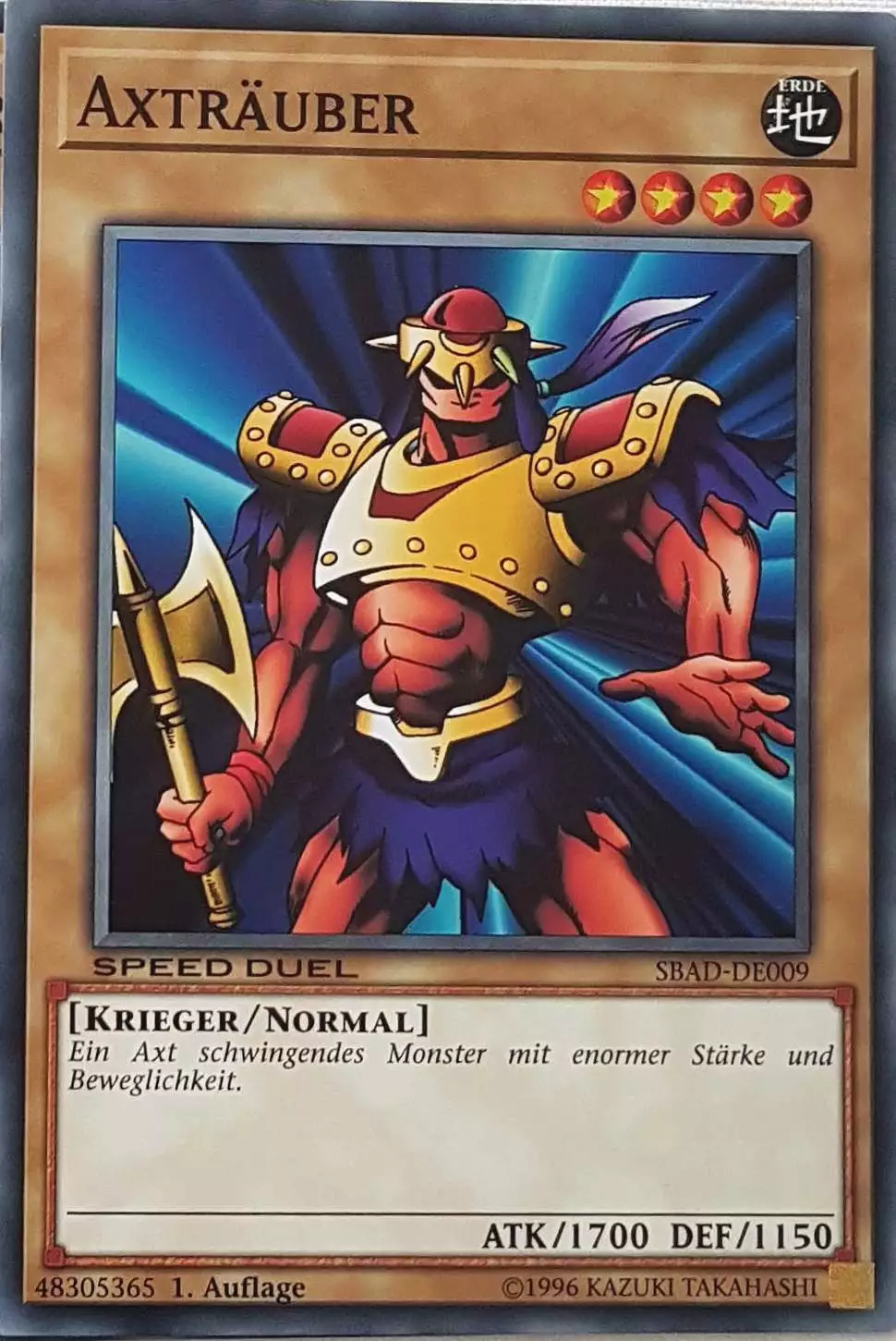 Axträuber SBAD-DE009 ist in Common Yu-Gi-Oh Karte aus Speed Duel Attack from the Deep 1. Auflage