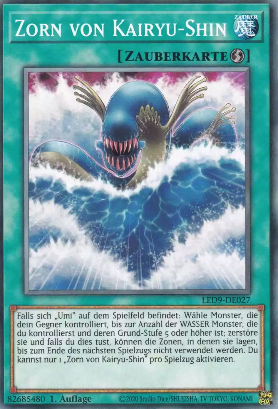 Zorn von Kairyu-Shin LED9-DE027 ist in Common Yu-Gi-Oh Karte aus Legendary Duelists Duels from the Deep 1.Auflage