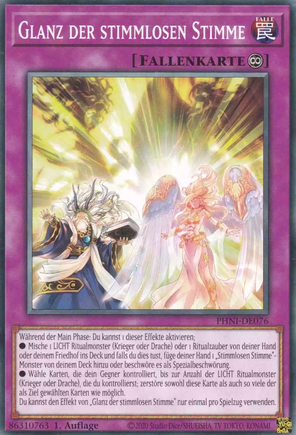 Glanz der stimmlosen Stimme PHNI-DE076 ist in Common Yu-Gi-Oh Karte aus Phantom Nightmare 1.Auflage