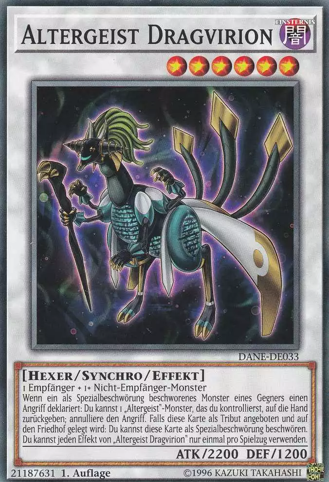 Altergeist Dragvirion DANE-DE033 ist in Common Yu-Gi-Oh Karte aus Dark Neostorm 1.Auflage