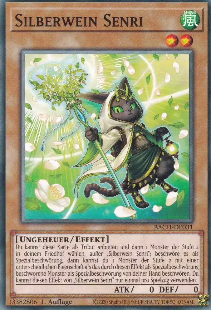 Silberwein Senri BACH-DE031 ist in Common Yu-Gi-Oh Karte aus Battle of Chaos 1.Auflage