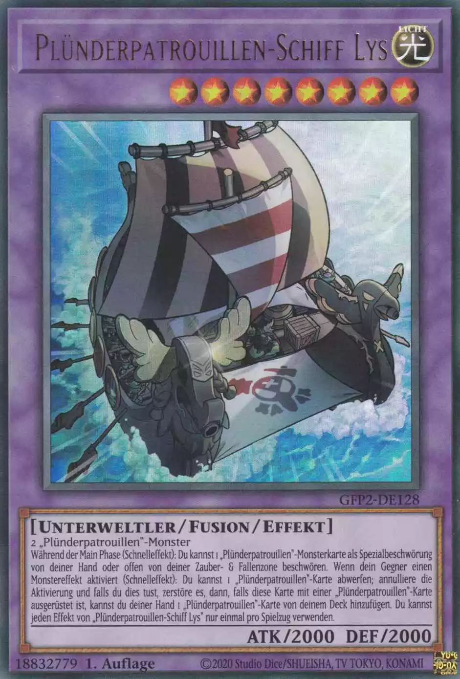 gfp2-de128-pluenderpatrouillen-schiff-lys-ultra-rare-ghosts-from-the-past-the-2nd-haunting Plünderpatrouillen-Schiff Lys GFP2-DE128 ist in Ultra Rare Yu-Gi-Oh Karte aus Ghosts from the Past The 2nd Haunting 1.Auflage