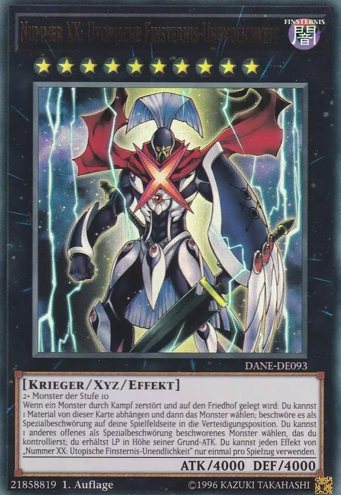 Nummer XX: Utopische Finsternis-Unendlichkeit DANE-DE093 ist in Ultra Rare Yu-Gi-Oh Karte aus Dark Neostorm 1.Auflage