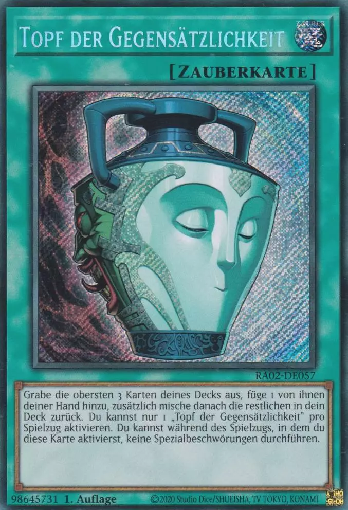 Topf der Gegensätzlichkeit RA02-DE057 ist in Secret Rare Yu-Gi-Oh Karte aus 25th Anniversary Rarity Collection 2 1.Auflage