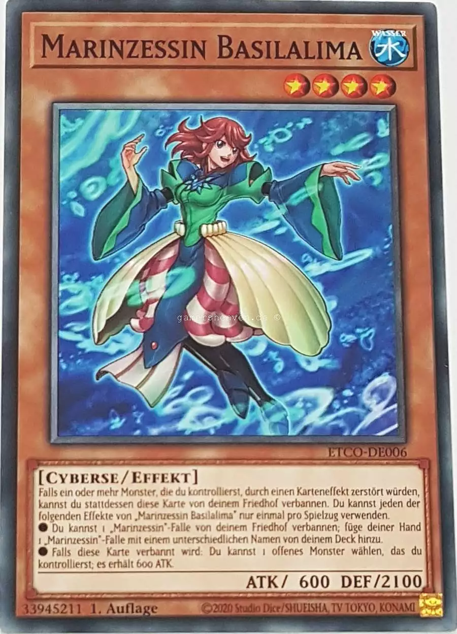 Marinzessin Basilalima ETCO-DE006 ist in Common Yu-Gi-Oh Karte aus Eternity Code 1.Auflage