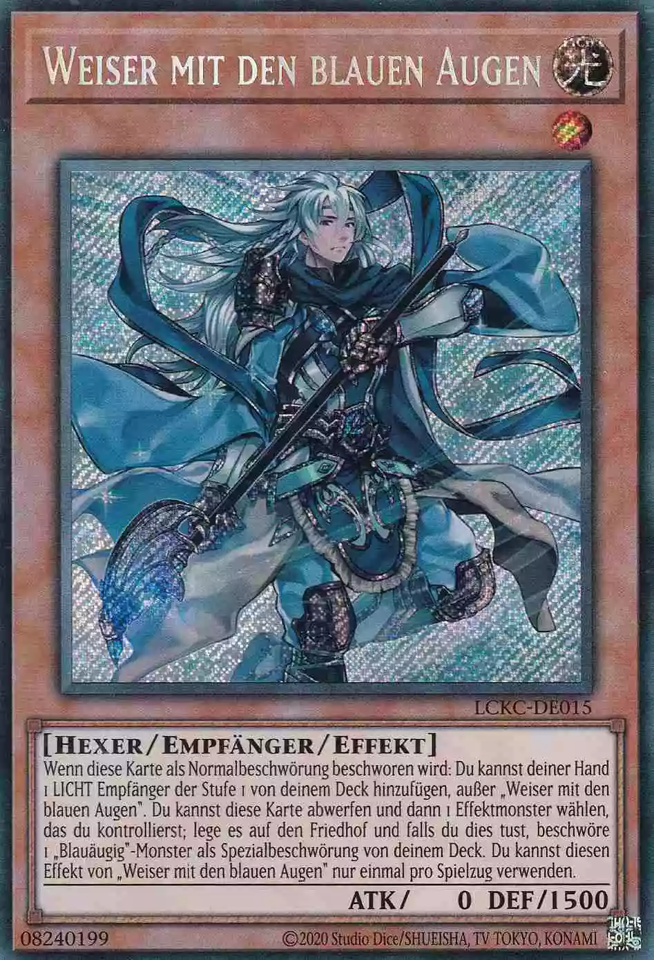 Weiser mit den blauen Augen LCKC-DE015 ist in Secret Rare Yu-Gi-Oh Karte aus Legendary Collection Kaiba unlimitiert