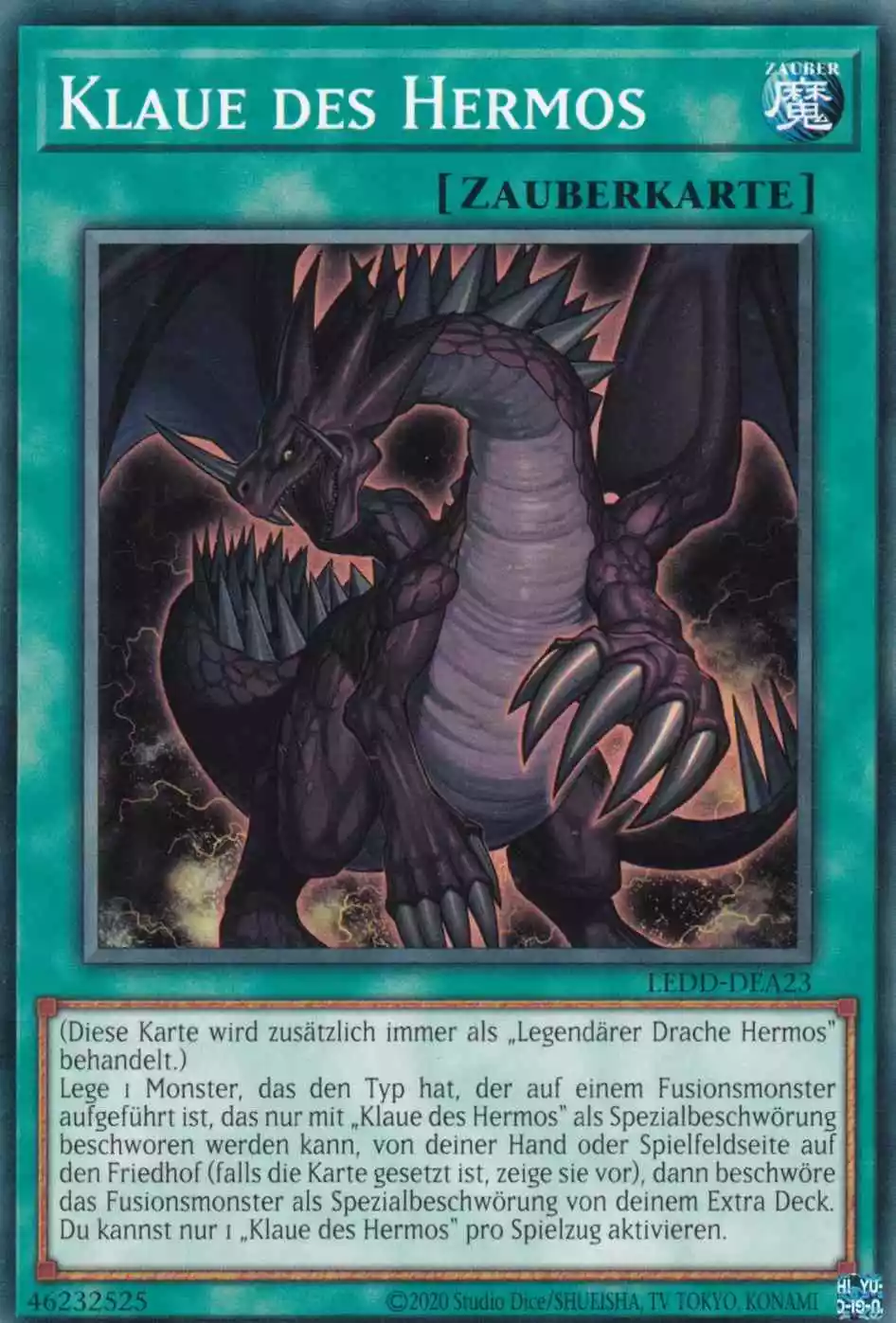 Klaue des Hermos LEDD-DEA23 ist in Common Yu-Gi-Oh Karte aus Legendary Dragon Decks unlimitiert