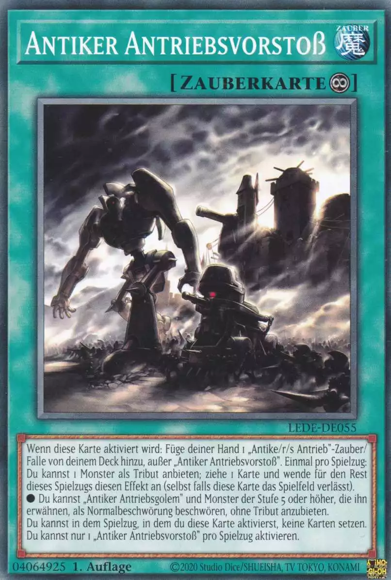 Antiker Antriebsvorstoß LEDE-DE055 ist in Common Yu-Gi-Oh Karte aus Legacy Of Destruction 1.Auflage