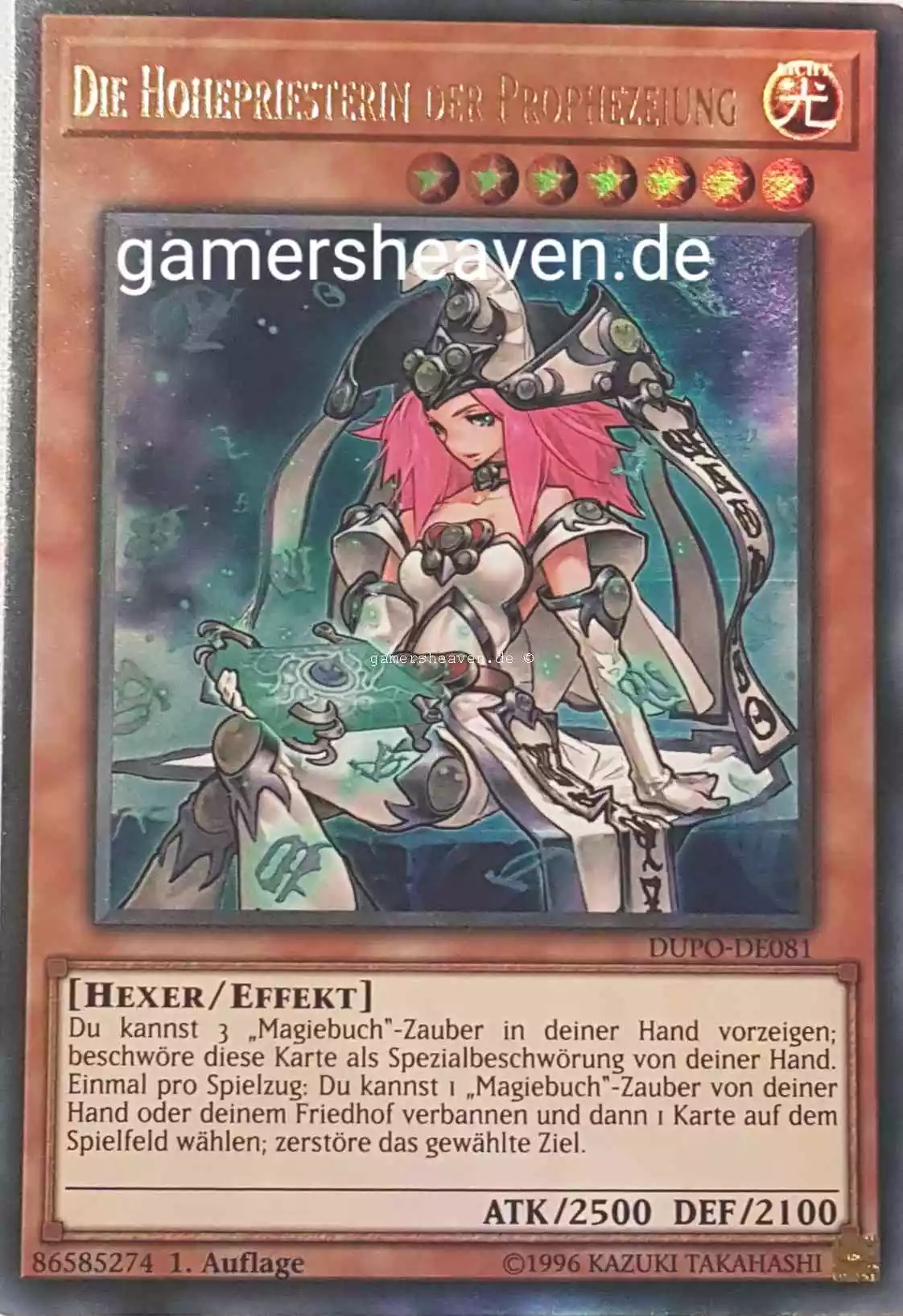 Die Hohepriesterin der Prophezeiung DUPO-DE081 ist in Ultra Rare aus Duel Power 1.Auflage