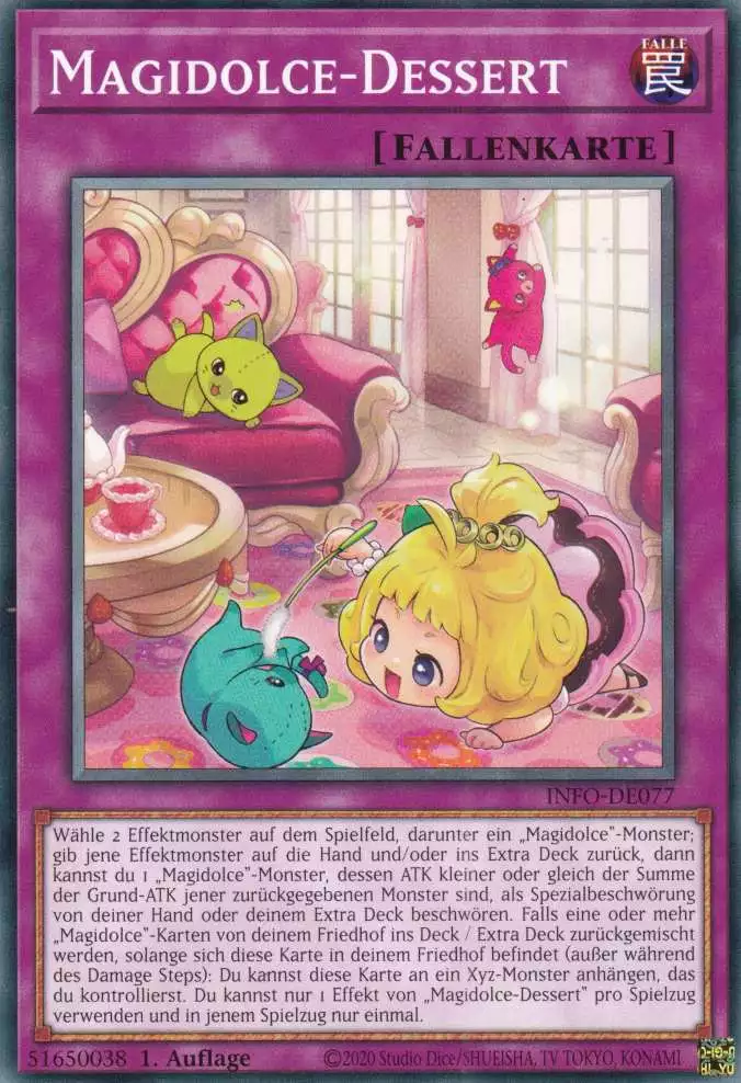 Magidolce-Dessert INFO-DE077 ist in Common Yu-Gi-Oh Karte aus The Infinite Forbidden 1.Auflage