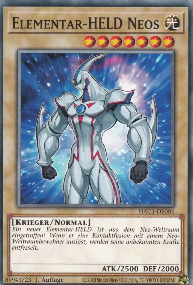 hac1-de004-elementar-held-neos-common-hidden-arsenal-chapter-1 Elementar-HELD Neos HAC1-DE004 ist in Common Yu-Gi-Oh Karte aus Hidden Arsenal Chapter 1 1.Auflage