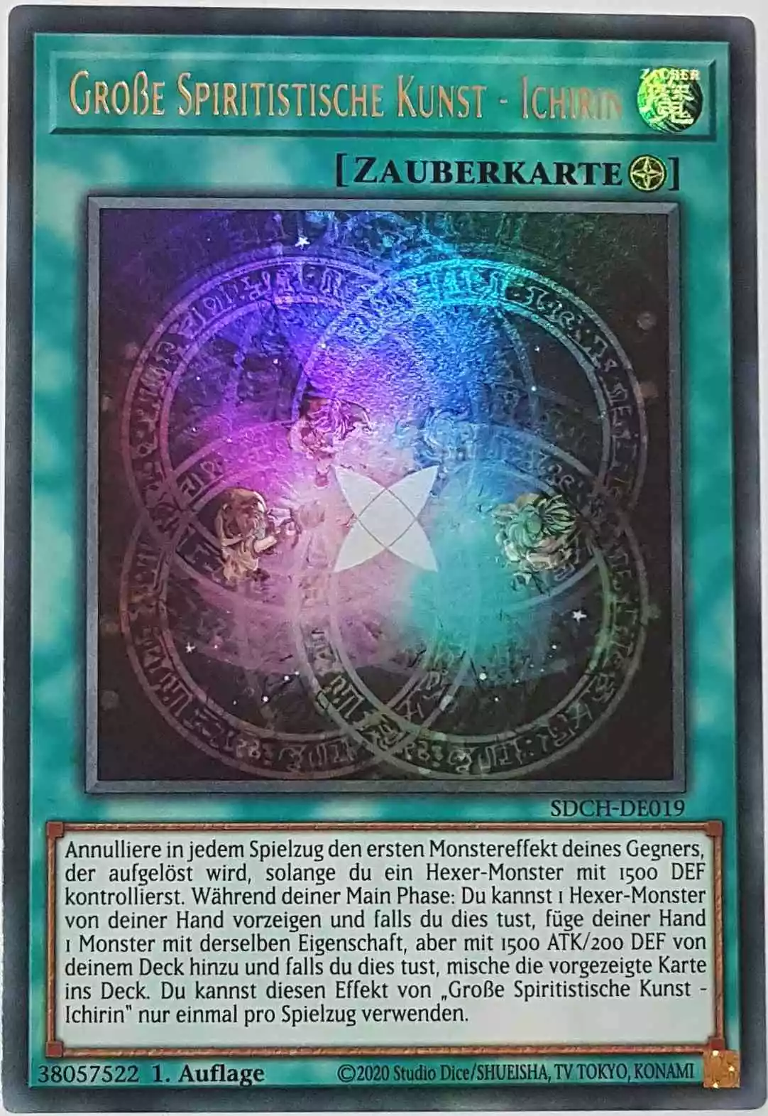 Große Spiritistische Kunst - Ichirin SDCH-DE019 ist in Ultra Rare Yu-Gi-Oh Karte aus Spirit Charmers 1. Auflage