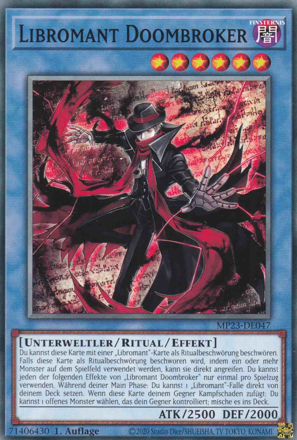 Libromant Doombroker MP23-DE047 ist in Common Yu-Gi-Oh Karte aus 25th Anniversary Tin Dueling Heroes 1.Auflage