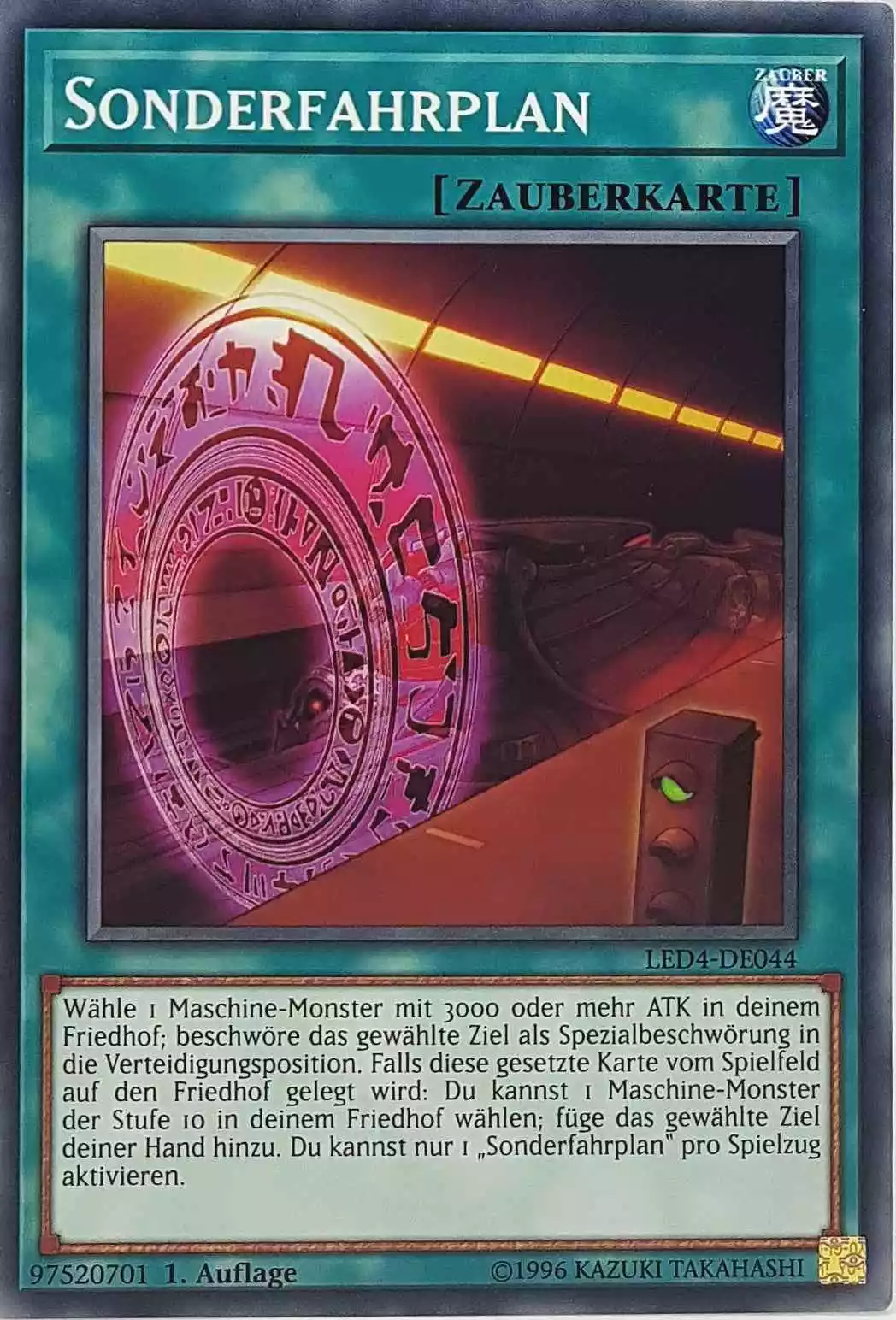 Sonderfahrplan LED4-DE044 ist in Common Yu-Gi-Oh Karte aus Legendary Duelists Sisters of the Rose 1. Auflage