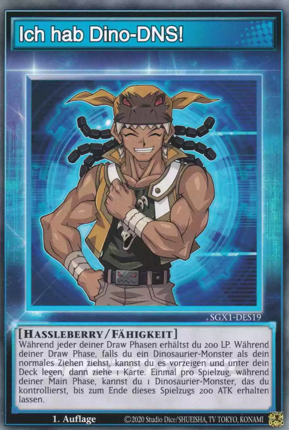 Ich hab Dino-DNS! SGX1-DES19 ist in Common Yu-Gi-Oh Karte aus Speed Duel GX Duel Academy Box 1.Auflage