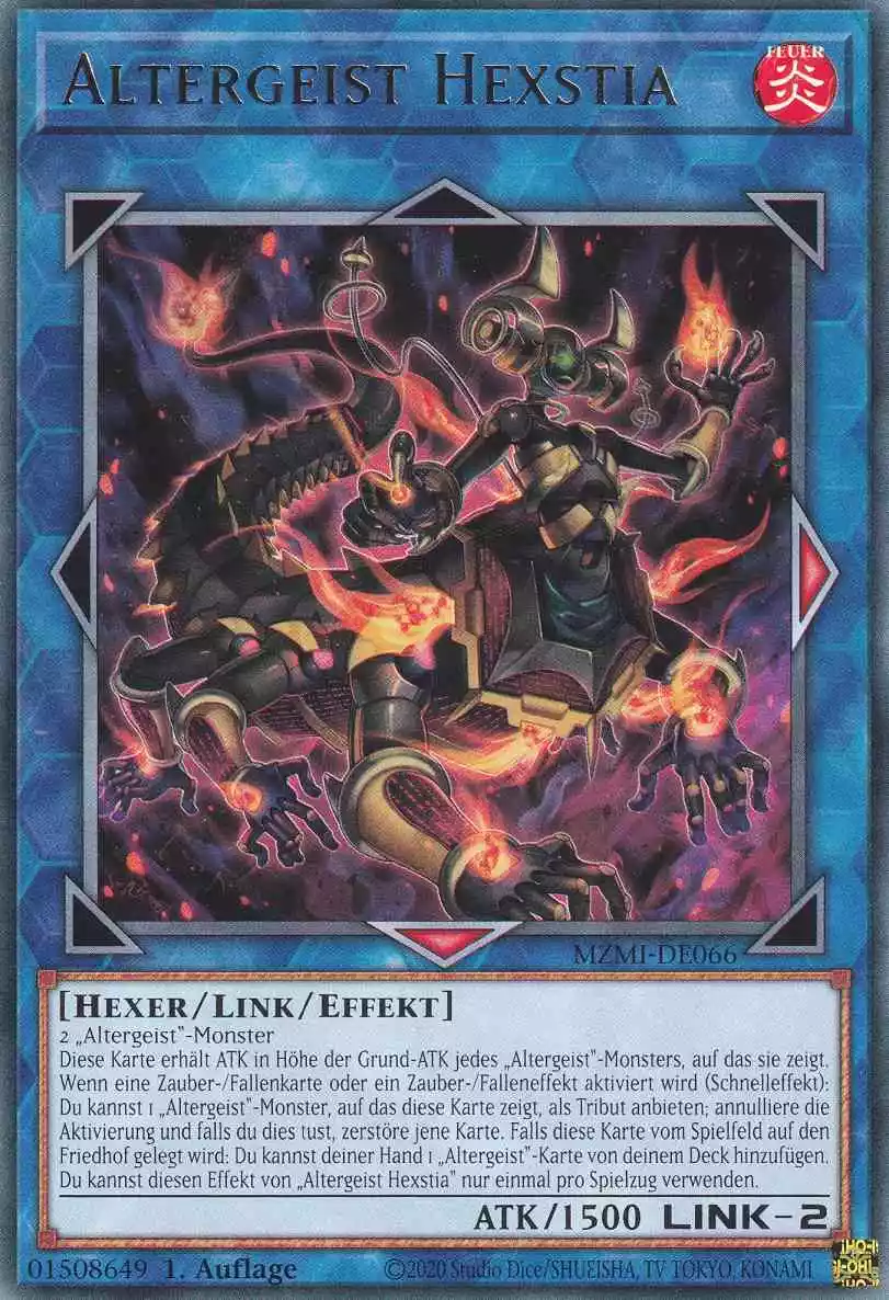 Altergeist Hexstia MZMI-DE066 ist in Rare Yu-Gi-Oh Karte aus Maze of Millennia 1.Auflage