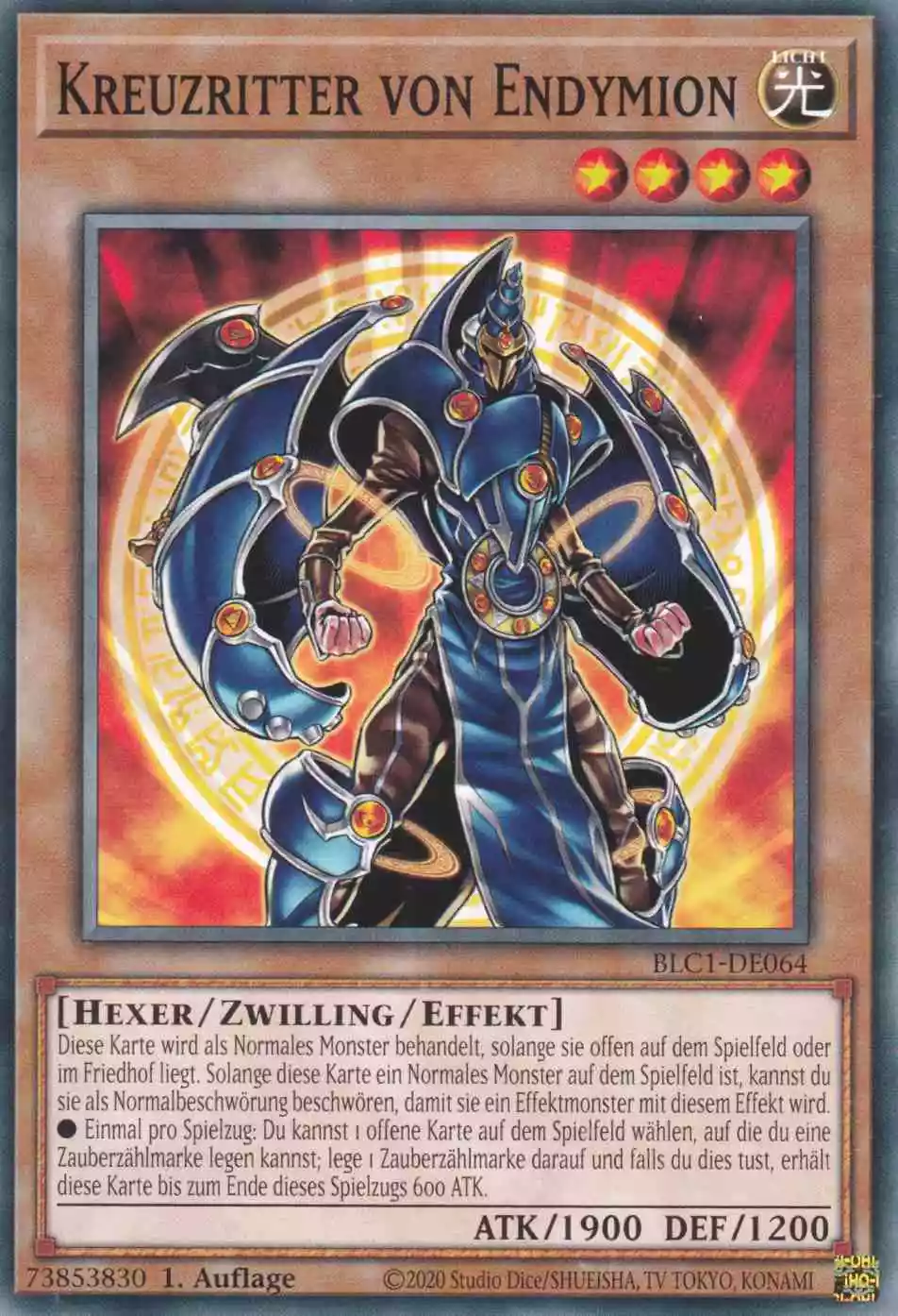 Kreuzritter von Endymion BLC1-DE064 ist in Common Yu-Gi-Oh Karte aus Battles of Legend Chapter 1 1.Auflage