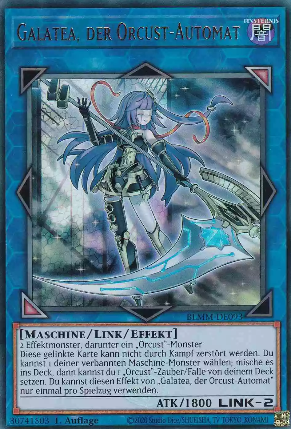 Galatea, der Orcust-Automat Ultra Rare BLMM-DE093 Yugioh Karte Galatea, der Orcust-Automat BLMM-DE093 ist in Ultra Rare Yu-Gi-Oh Karte aus Battles of Legend Monster Mayhem 1.Auflage