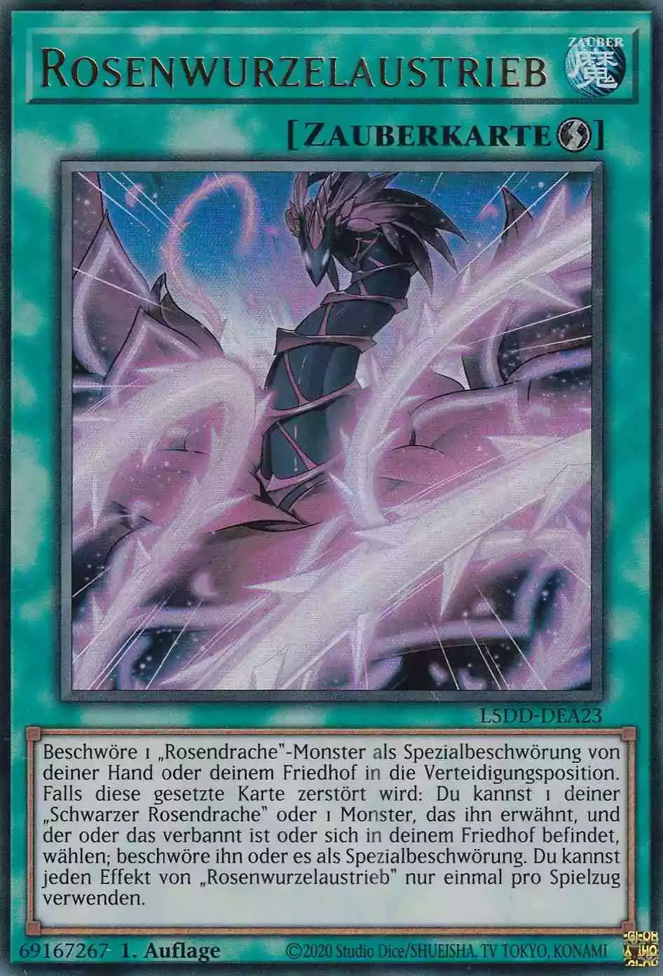 Rosenwurzelaustrieb L5DD-DEA23-UR ist in Ultra Rare Yu-Gi-Oh Karte aus Legendary 5D’s Decks 1.Auflage