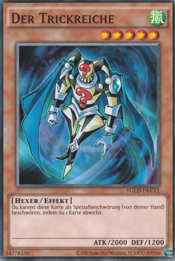 Der Trickreiche YGLD-DEC12 ist in Common Yu-Gi-Oh Karte aus Yugis Legendary Decks - King of Games unlimitiert