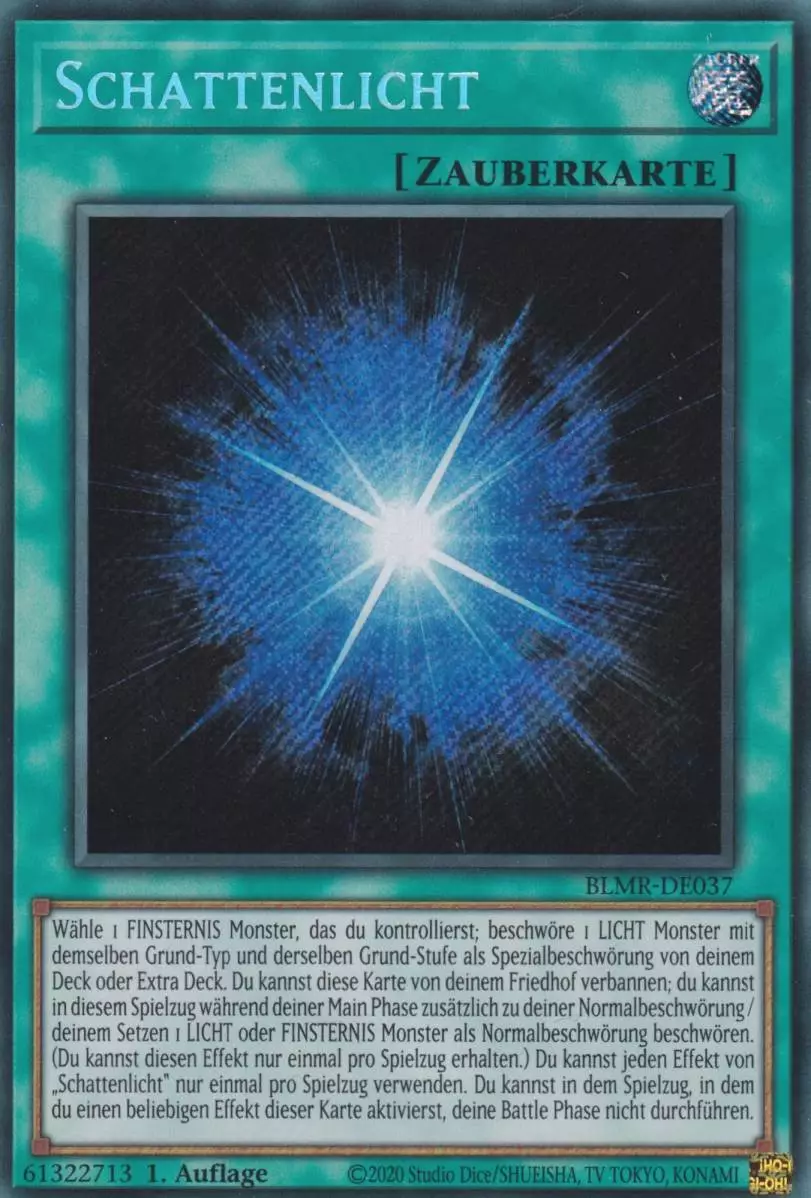 Schattenlicht BLMR-DE037 ist in Secret Rare Yu-Gi-Oh Karte aus Battles of Legend Monstrous Revenge 1.Auflage