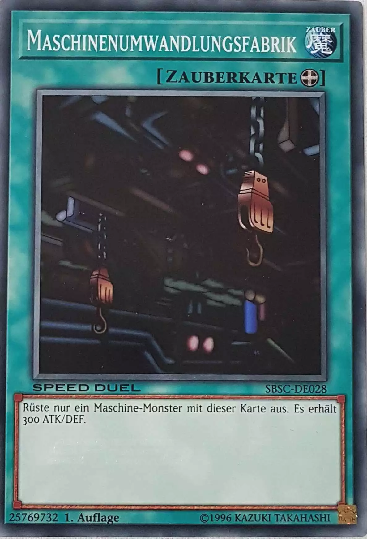 Maschinenumwandlungsfabrik SBSC-DE028 ist in Common Yu-Gi-Oh Karte aus Speed Duel Scars of Battle 1. Auflage