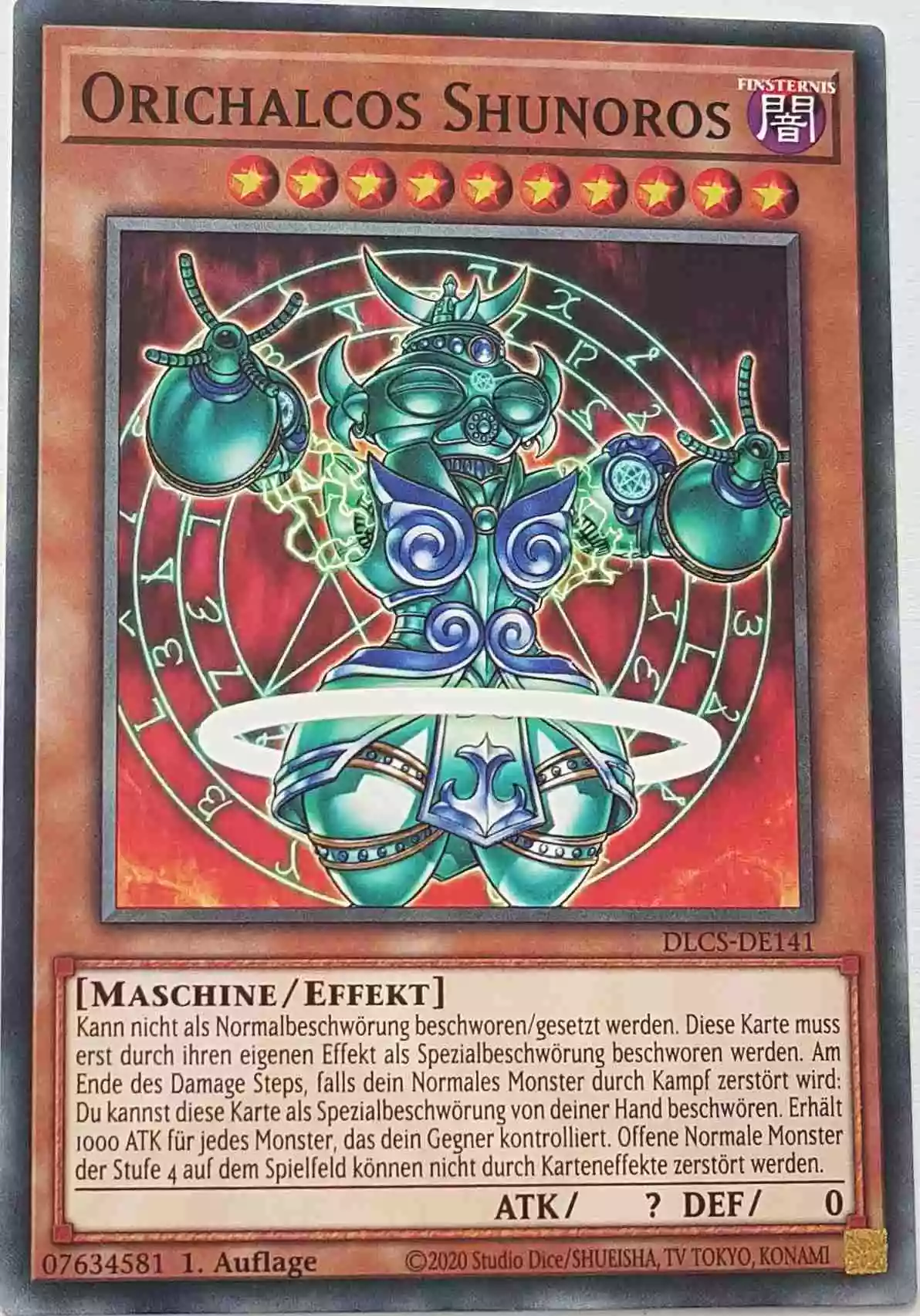 Orichalcos Shunoros DLCS-DE141 ist in Common Yu-Gi-Oh Karte aus Dragons of Legend The Complete Series 1.Auflage