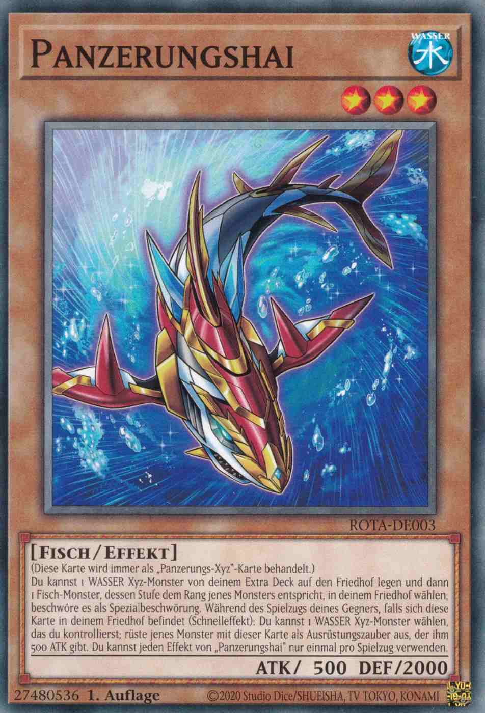 Panzerungshai ROTA-DE003 ist in Common Yu-Gi-Oh Karte aus Rage of the Abyss 1.Auflage