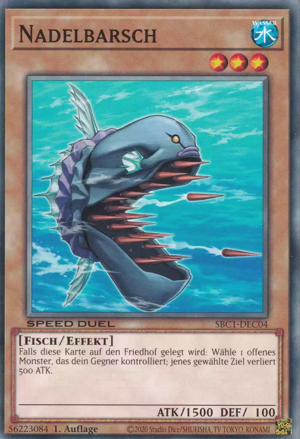 Nadelbarsch SBC1-DEC04 ist in Common Yu-Gi-Oh Karte aus Streets of Battle City 1.Auflage