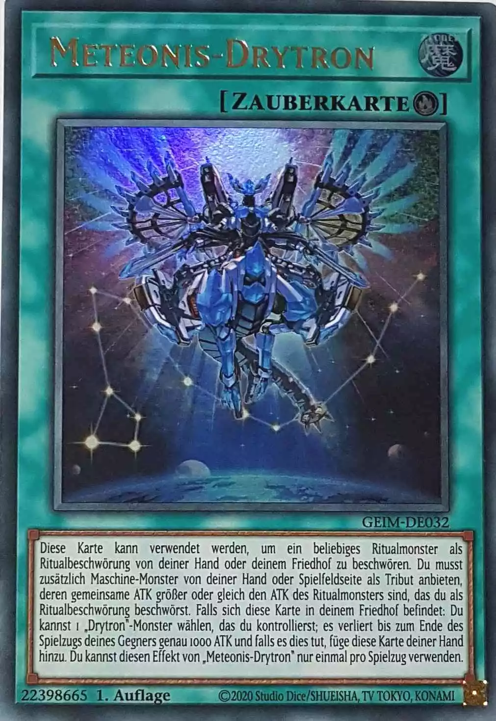 geim-de032-meteonis-drytron-ultra-rare Meteonis-Drytron GEIM-DE032 ist in Ultra Rare Yu-Gi-Oh Karte aus Genesis Impact 1. Auflage