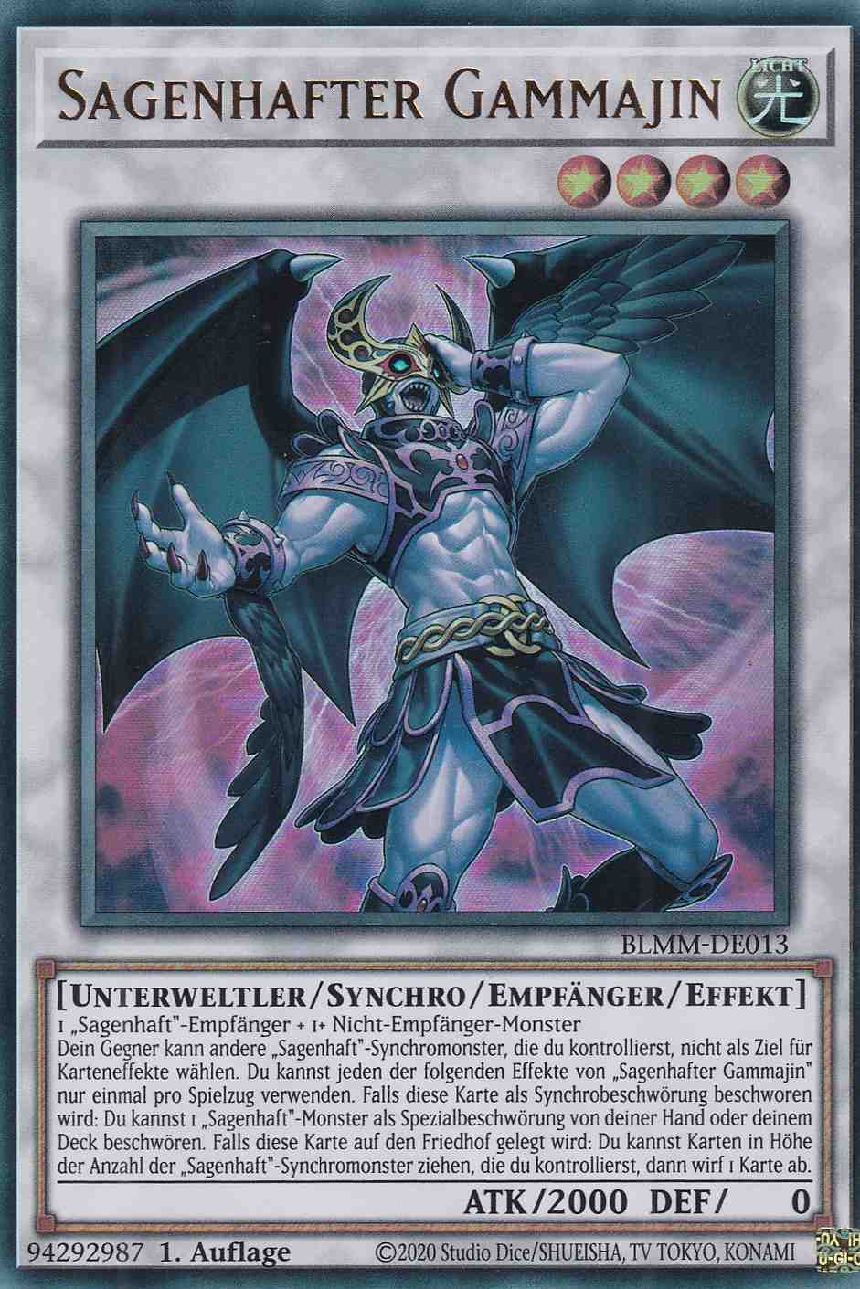 Sagenhafter Gammajin BLMM-DE013 ist in Ultra Rare Yu-Gi-Oh Karte aus Battles of Legend Monster Mayhem 1.Auflage