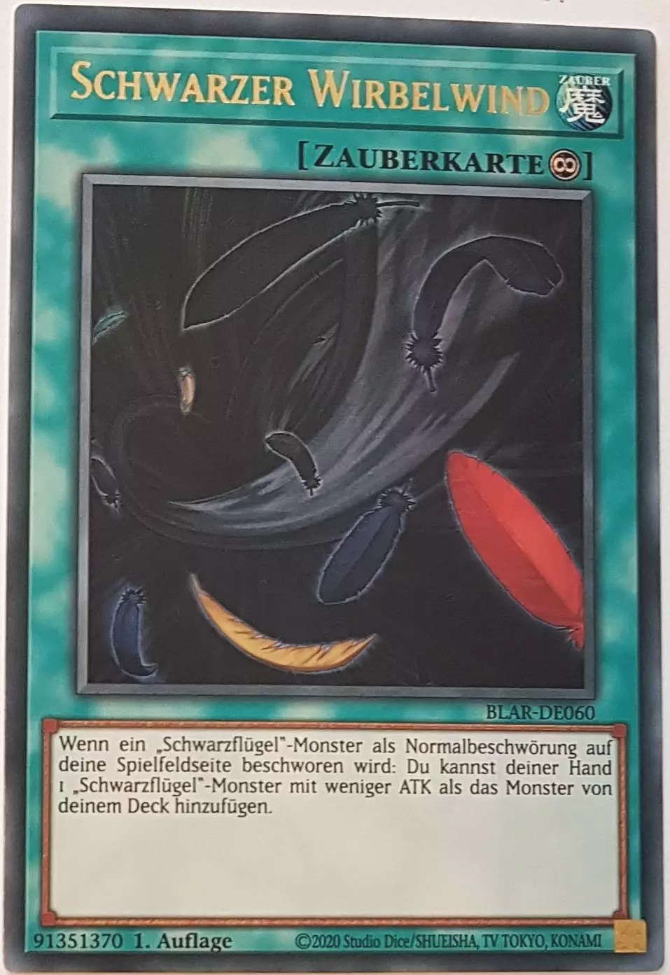 Schwarzer Wirbelwind BLAR-DE060 ist in Ultra Rare Yu-Gi-Oh Karte aus Battles of Legend: Armageddon 1.Auflage