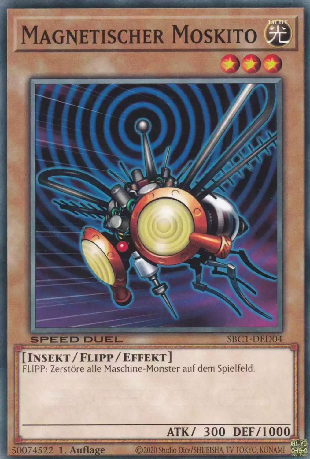 Magnetischer Moskito SBC1-DED04 ist in Common Yu-Gi-Oh Karte aus Streets of Battle City 1.Auflage