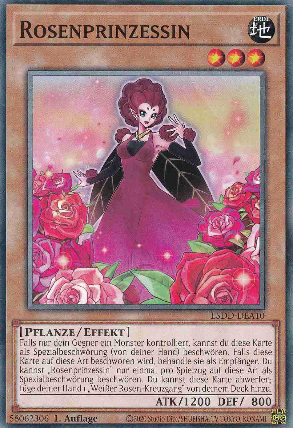 Rosenprinzessin Common L5DD-DEA10 Yugioh Karte Rosenprinzessin L5DD-DEA10 ist in Common Yu-Gi-Oh Karte aus Legendary 5D’s Decks 1.Auflage