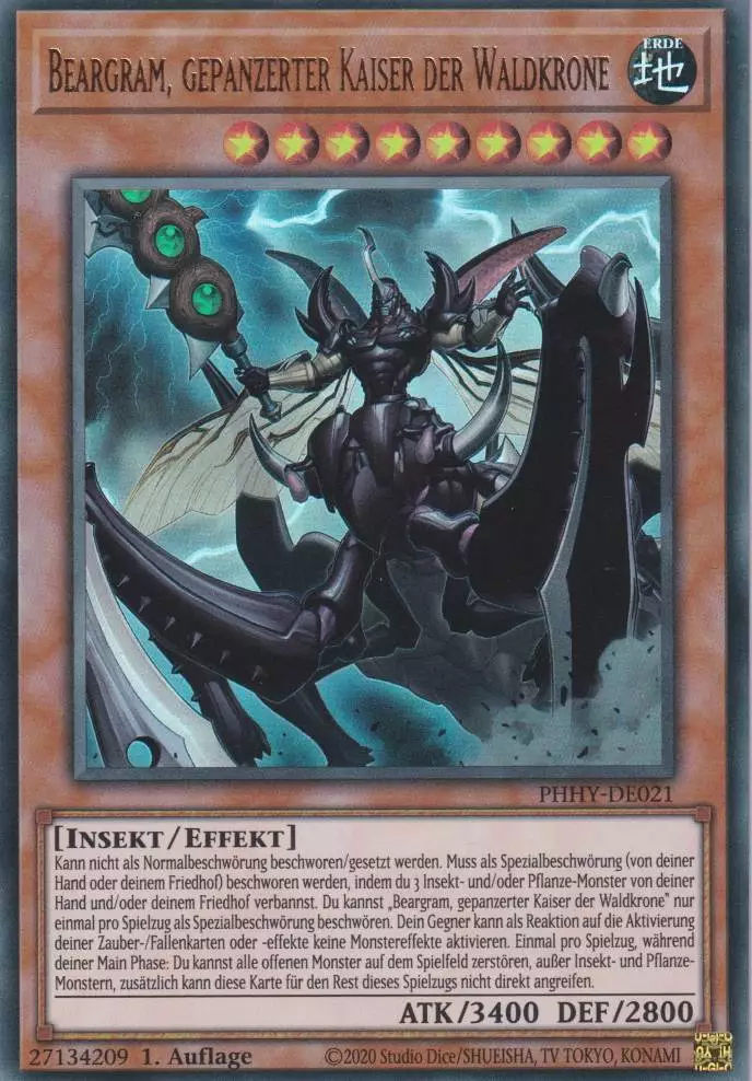 Beargram, gepanzerter Kaiser der Waldkrone PHHY-DE021 ist in Ultra Rare Yu-Gi-Oh Karte aus Photon Hypernova 1.Auflage