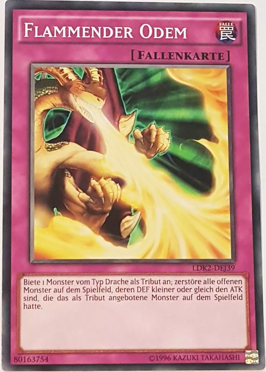 Flammender Odem LDK2-DEJ39 ist in Common Yu-Gi-Oh Karte aus Legendary Decks 2 