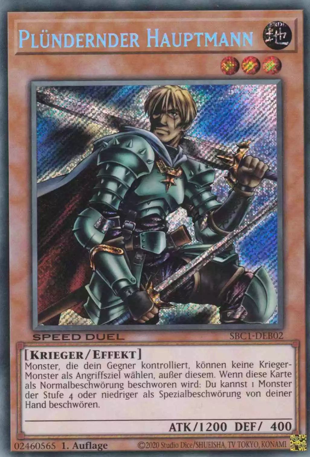 Plündernder Hauptmann SBC1-DEB02 ist in Secret Rare Yu-Gi-Oh Karte aus Streets of Battle City 1.Auflage