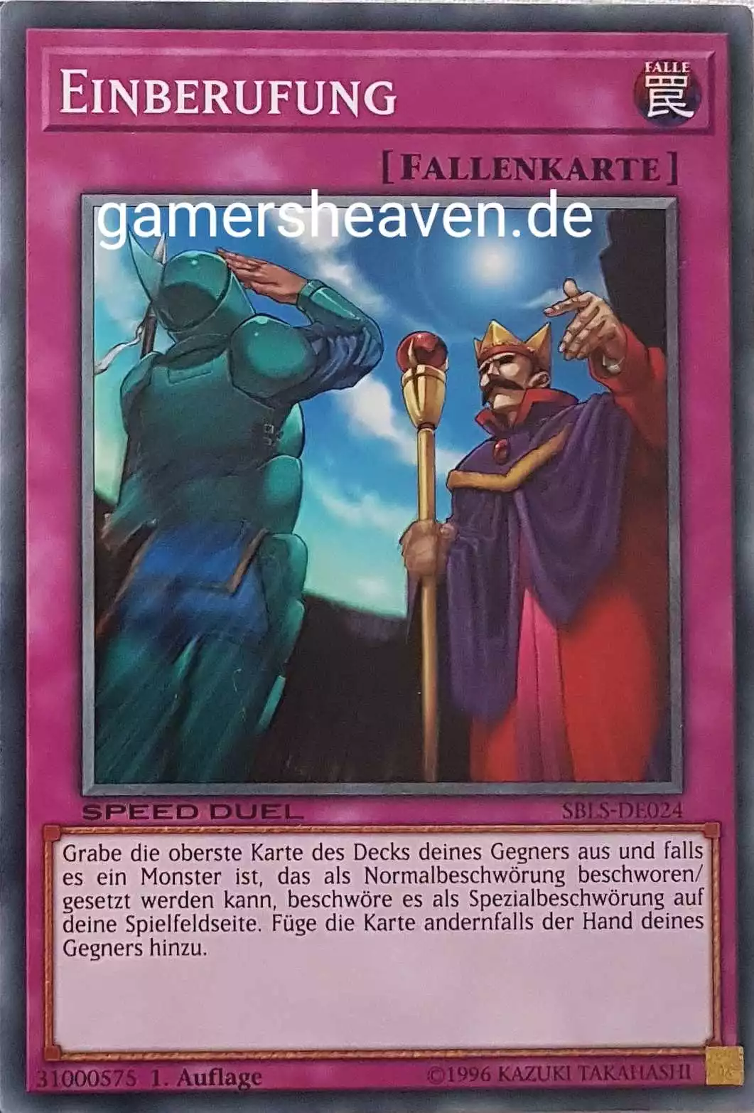 Einberufung SBLS-DE024 ist in Common Yu-Gi-Oh Karte aus Speed Duel Arena of Lost Souls 1. Auflage