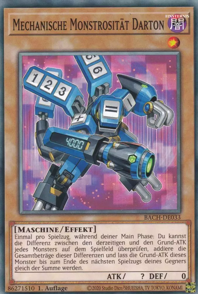 Mechanische Monstrosität Darton BACH-DE033 ist in Common Yu-Gi-Oh Karte aus Battle of Chaos 1.Auflage