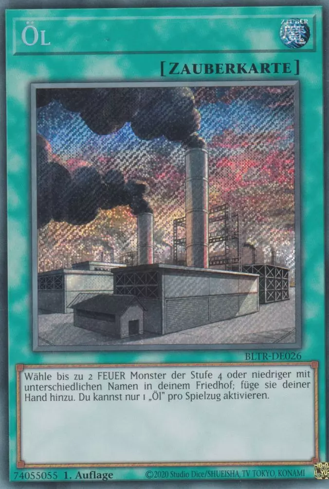 Öl BLTR-DE026 ist in Secret Rare Yu-Gi-Oh Karte aus Battles of Legend Terminal Revenge 1.Auflage