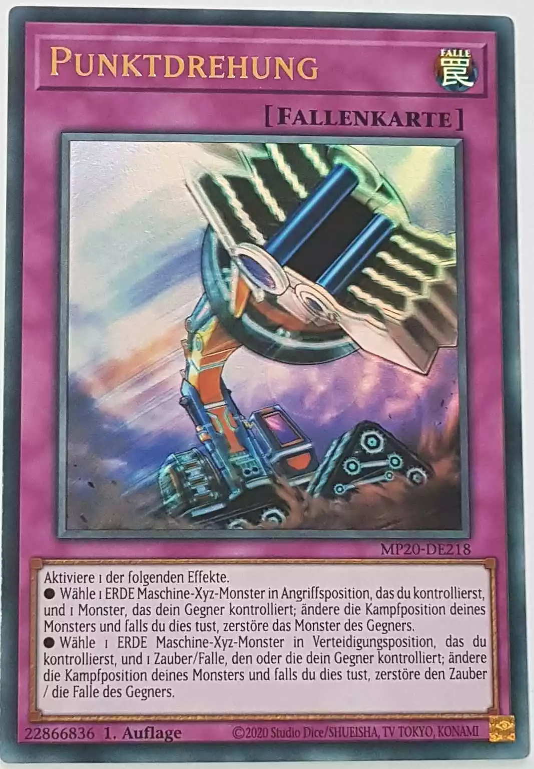 mp20-de218-punktdrehung-ultra-rare Punktdrehung MP20-DE218 ist in Ultra Rare Yu-Gi-Oh Karte aus 2020 Tin of Lost Memories 1.Auflage