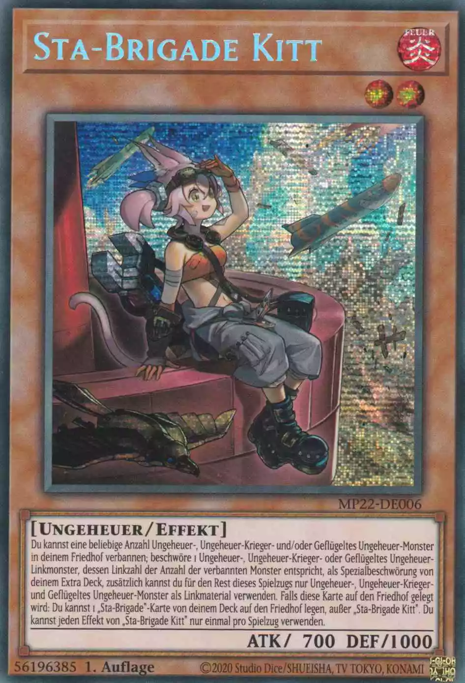 mp22-de006-sta-brigade-kitt-prismatic-secret-rare-tin-of-the-pharaoh-s-gods Sta-Brigade Kitt MP22-DE006 ist in Prismatic Secret Rare Yu-Gi-Oh Karte aus Tin of the Pharaoh’s Gods 1.Auflage