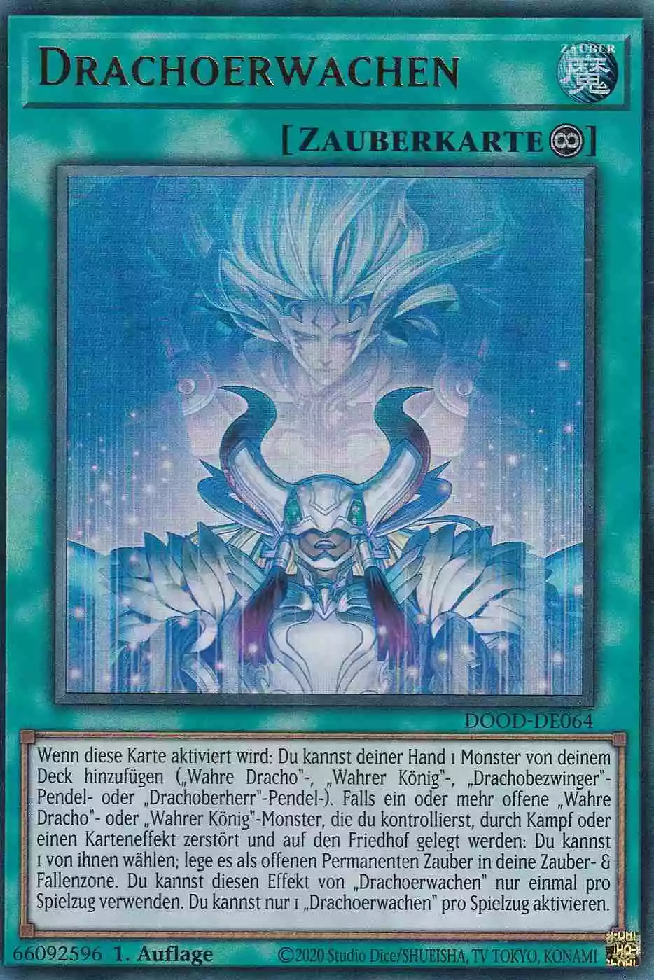 Drachoerwachen Ultra Rare DOOD-DE064 Yugioh Karte Drachoerwachen DOOD-DE064 ist in Ultra Rare Yu-Gi-Oh Karte aus Doom of Dimensions 1.Auflage