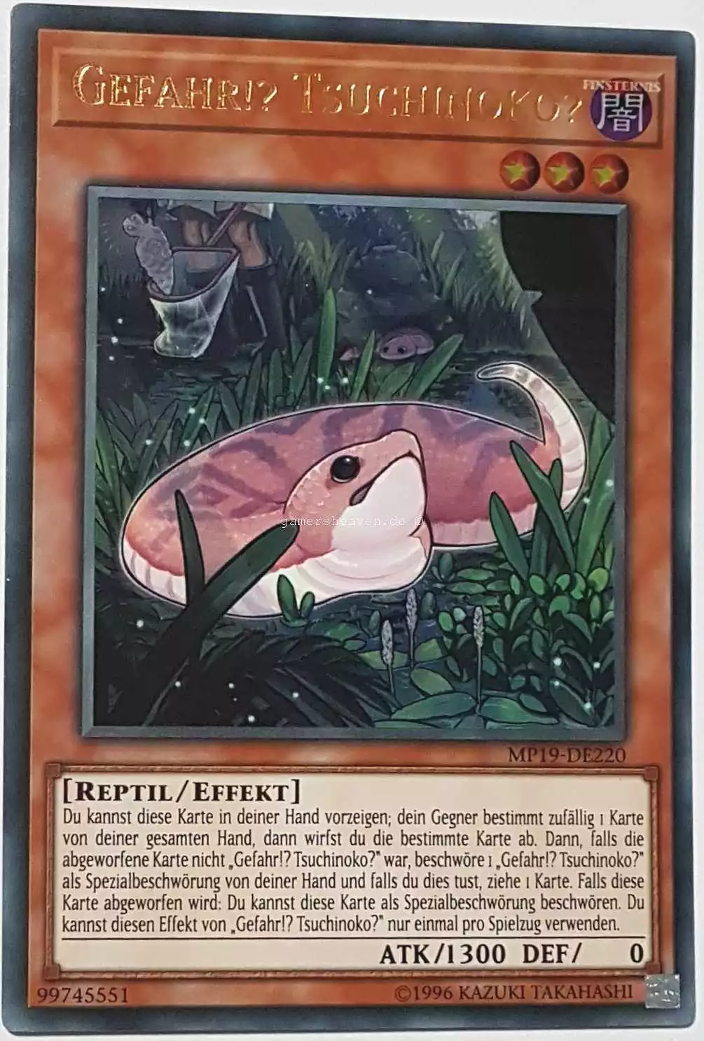 Gefahr!? Tsuchinoko? MP19-DE220 ist in Ultra Rare aus Gold Sarcophagus Tin 2019 1.Auflage